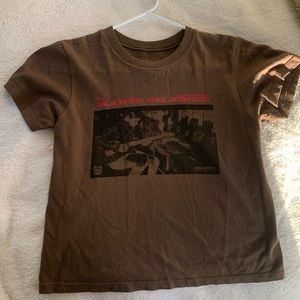 John Galt Brandy Melville Brown Radio Silence Tee